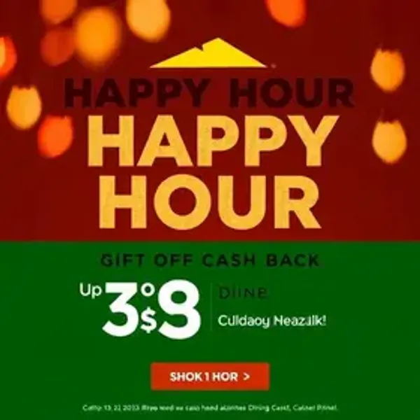 Partiu happy hour! Compre créditos do Outback com 15% de cashback